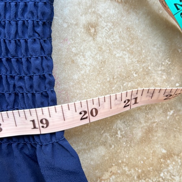 Hill House The Louisa Nap Dress Navy Crepe Blue Smocked Midi Dress NWT Pockets - Picture 14 of 16